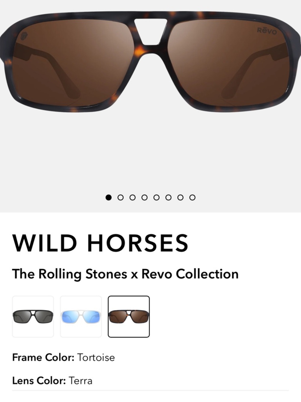 The Rolling Stones x Rêvo World Tour Collection - Wild Horse Sunglasses